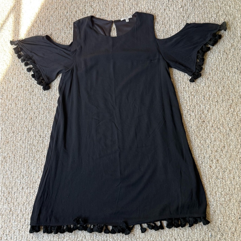 JODIFL Black Dress with Tassel Details Size Small - Picture 9 of 14